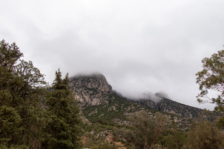 Majestic Djebel Zaghouan: Tunisia's Stunning Mountainの写真素材
