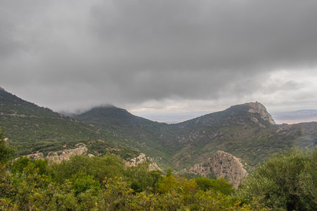 Majestic Djebel Zaghouan: Tunisia's Stunning Mountainの写真素材