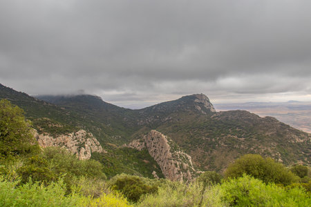 Majestic Djebel Zaghouan: Tunisia's Stunning Mountainの写真素材