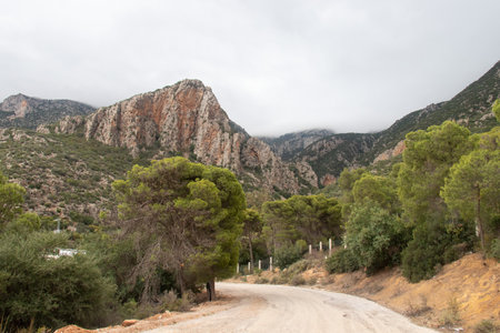 Majestic Djebel Zaghouan: Tunisia's Stunning Mountainの写真素材