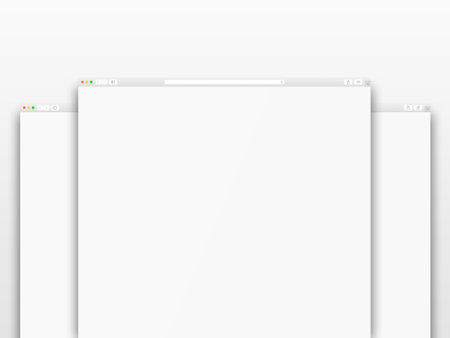 Browser Window Mockup 3D Renderingの写真素材