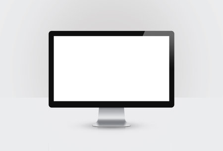 Responsive devices set with blank screen saver isolated on gray background 3D rendering