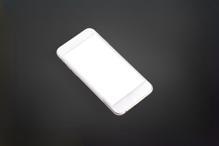 Mobile phone mockup 3D renderingの写真素材
