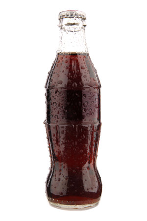 Soda bottle mockup on white backgroundの写真素材