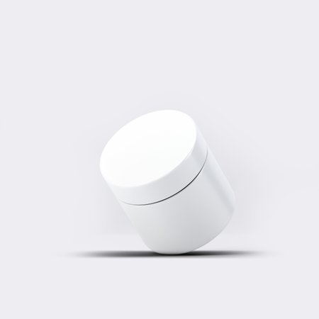 Cosmetic Jar Box Mockup 3D Renderingの写真素材