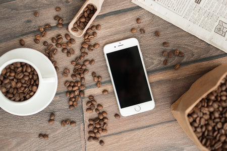 Coffee Visual Brand Identity Mockupの写真素材