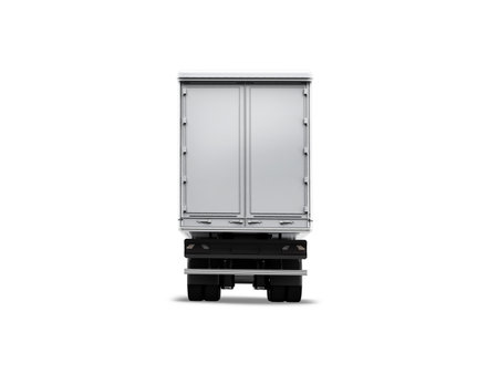 Truck Box Truck Mockup: 3D Renderingの写真素材
