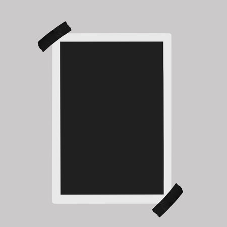 Instant Photo Polaroid Mockups 3D Rendering on Isolated Backgroundの写真素材