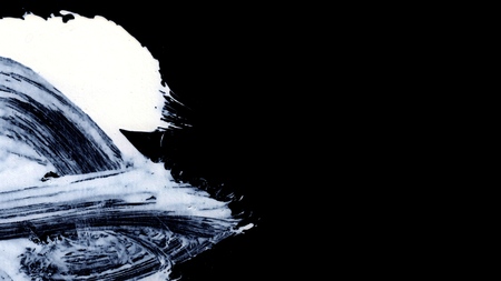 White brush strokes on black background zen style