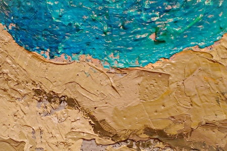 Painting closeup texture background with  red, gray, white, brown, orange, blue  colors for vivid...