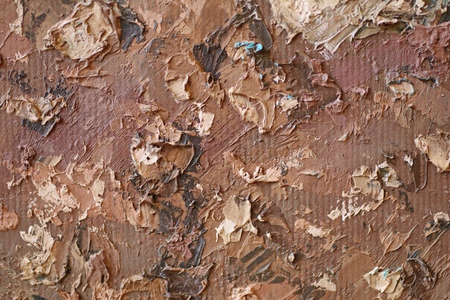 Oil Painting closeup texture background with brown red blue gray white colors vivid colorful creativeの写真素材