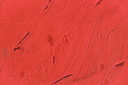 Painting close up of red color, paint brush strokes  texture for interesting, creative, imaginative...