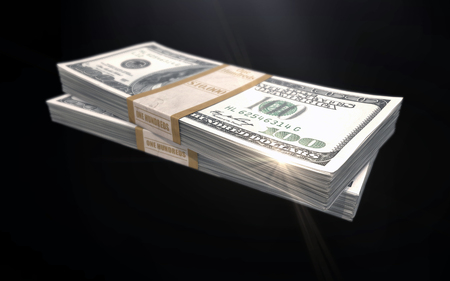 Stack of hundred dollars.