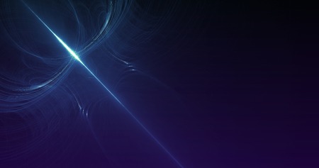 Abstract blue light and laser beams, fractals  and glowing shapes  multicolored art background...