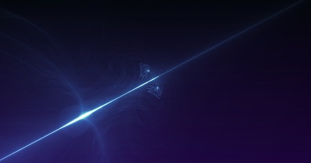 Abstract blue light and laser beams, fractals  and glowing shapes  multicolored art background...