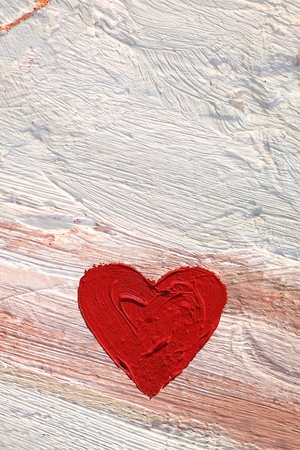 Hearts illustration on  brush strokes textured background. For valentine's day, mother's day,...