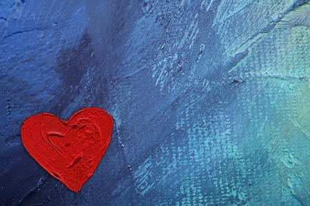 Hearts illustration on  brush strokes textured background. For valentine's day, mother's day,...