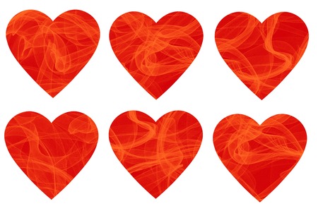 Bundle of dynamic hearts made of energy lines. For creativity, ideas, backgrounds, valentine days, mother's day, postcards, icons, posters.の写真素材