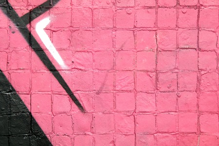 Painted mosaic brick tile wall, close up of graffiti texture, with vibrant colors for creativity,...
