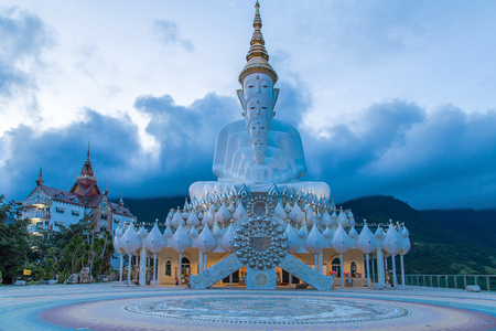 Five Buddha in Phra That Pha Son Kaew Temple at Khao Kho Phetchabun Thailand.のeditorial素材