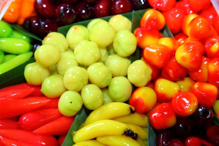 Traditional Thai Dessert  called  Look chup  の写真素材