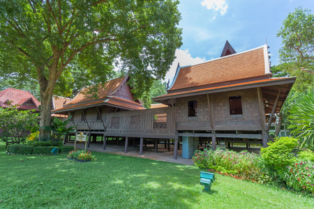 The big main Thai style house was show in Sanam Chandra Palaceのeditorial素材