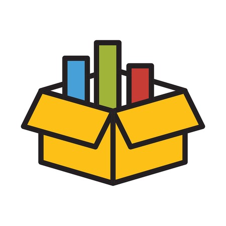 vector cargo box iconのイラスト素材