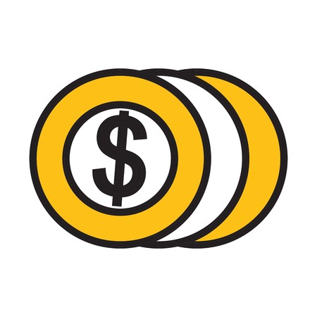 vector coins iconのイラスト素材
