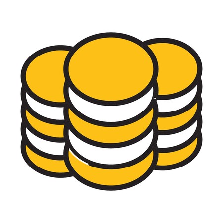 vector coins iconのイラスト素材