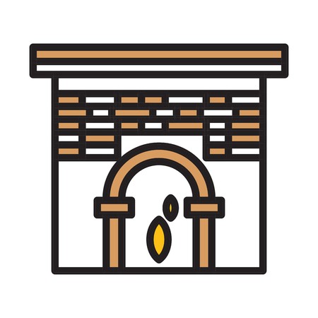 vector of in house firewood iconのイラスト素材