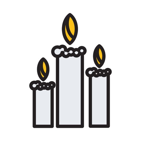 vector candles iconのイラスト素材