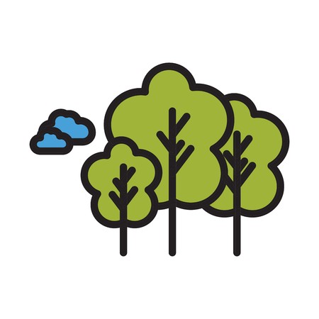 vector trees iconのイラスト素材