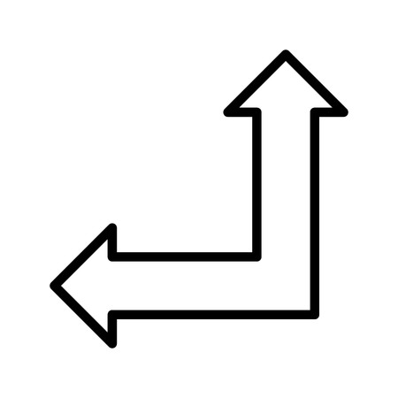 Vector Upward And Leftward Arrow Iconのイラスト素材