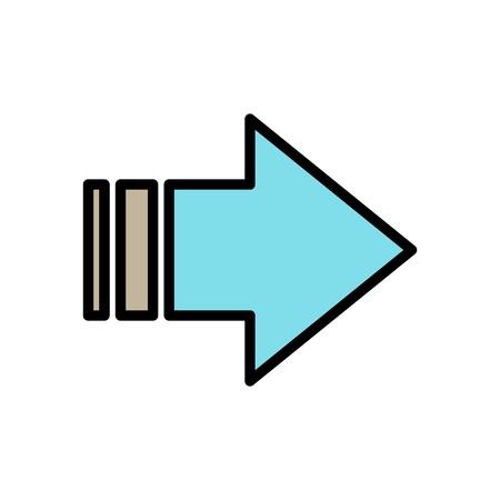Vector Rightward Arrow  Iconのイラスト素材