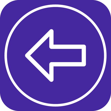 Vector Left Arrow Iconのイラスト素材