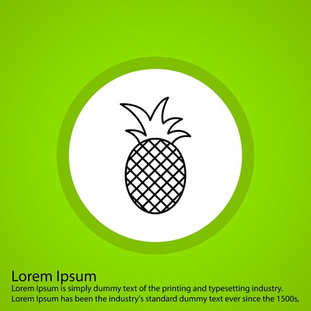 Vector Pine Apple Iconの写真素材