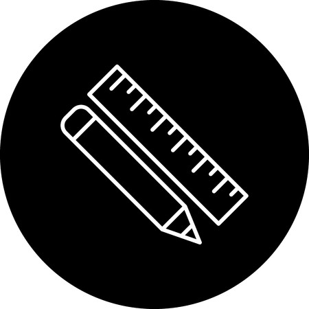 Vector Pencil And Ruler Iconの写真素材