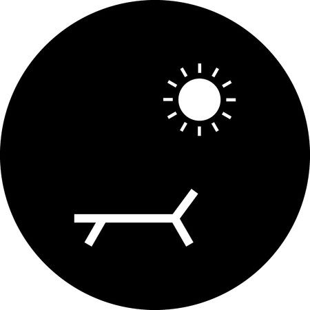 Vector Sunny Beach Iconの写真素材