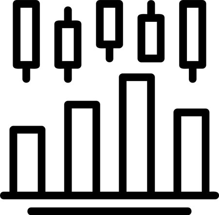 Stock market Linear Style Icon Designのイラスト素材