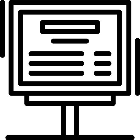 Parking hours board Linear Style Icon Designのイラスト素材