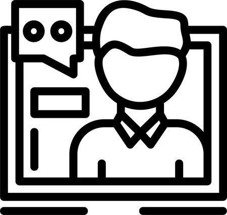 Customer service Linear Style Icon Designのイラスト素材