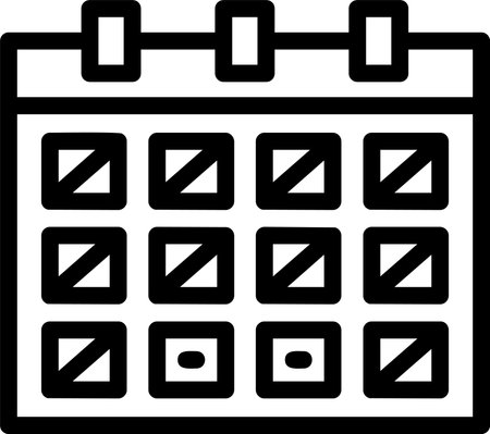 Calendar with event date Linear Style Icon Designのイラスト素材