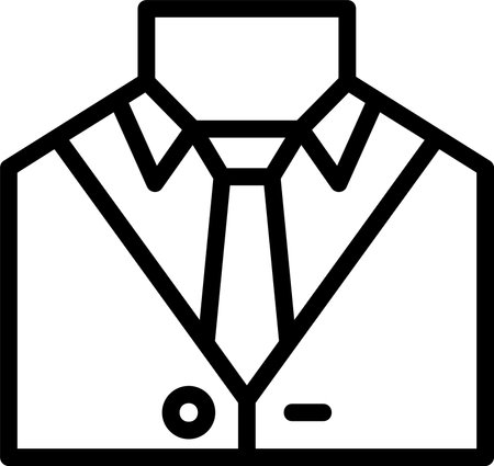 Suit and tie representing professional attire Linear Style Icon Designのイラスト素材