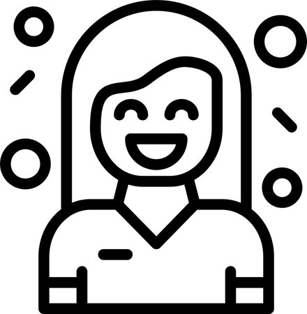 Enthusiasm Linear Style Icon Designのイラスト素材