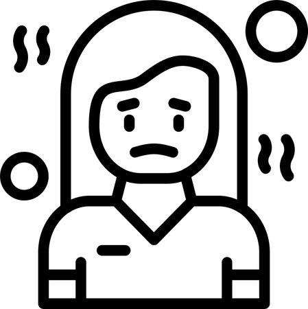 Disappointment Linear Style Icon Designのイラスト素材
