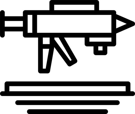 Caulk Linear Style Icon Designのイラスト素材