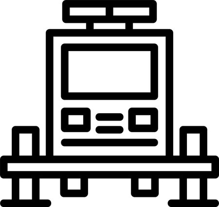 Fire Truck Stabilizers Linear Style Icon Designのイラスト素材