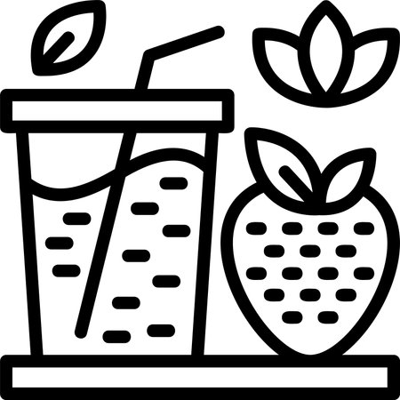 Smoothies Linear Style Icon Designのイラスト素材