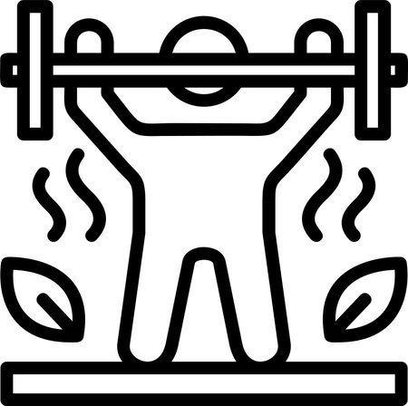Weightlifting Linear Style Icon Designのイラスト素材