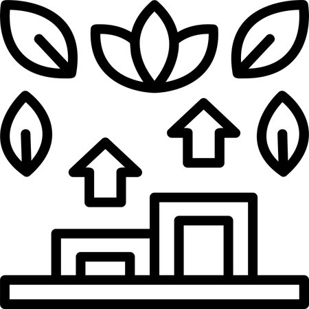 Steps Linear Style Icon Designのイラスト素材